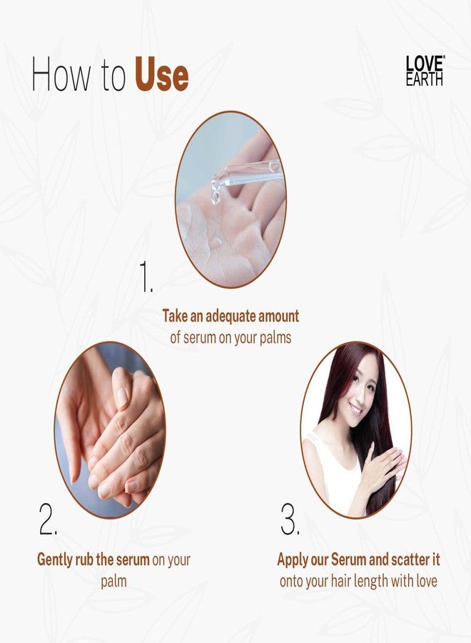 Love Earth Moroccan Argan Hair Serum Enriched With Goodness of Moroccan Argan Oil And Bhringraj For Frizz Free, Smooth & Shiny Hair 100ml - Image 5