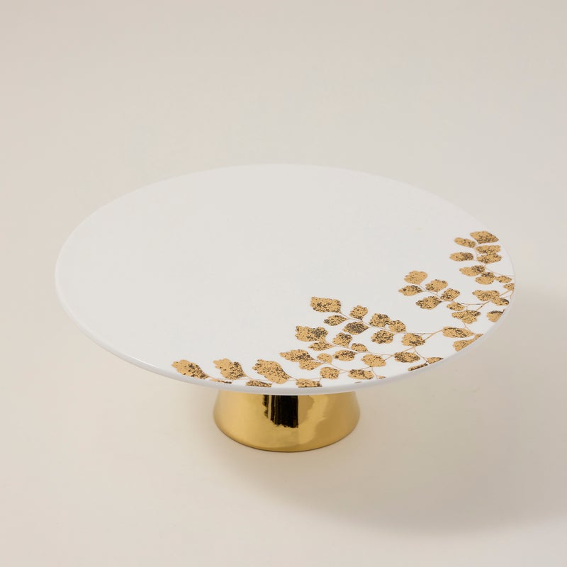 لا ميسا حامل الكيك بورسلان من لا ميسا باللون الذهبي