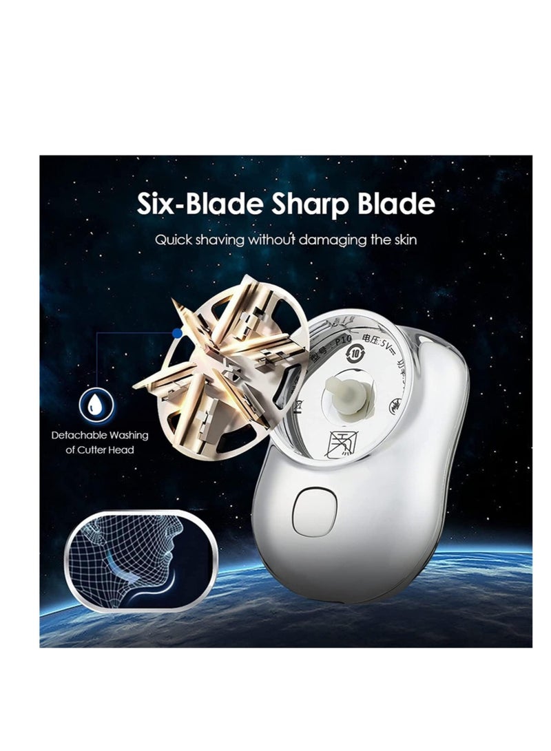 ماكينة حلاقة كهربائية صغيرة الحجم، حلاقة كهربائية محمولة جديدة في الجيب، جهاز حلاقة كهربائي صغير بتقنية USB للرجال، ماكينة حلاقة كهربائية قابلة لإعادة الشحن للرحلات للرجال لحلاقة الوجه (الأسود) - Image 4