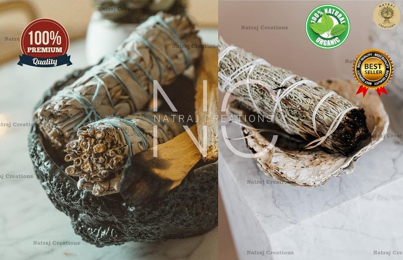 Indian White Sage 5 Bundle Smudging Sticks for Cleansing Home Smudge Rituals (6 Inches, 25-30 Grams Each) Incense Sticks for Removing Negativity,Spiritual Healing,Improves Sleep - Image 3
