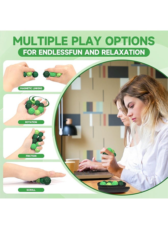 8pcs Silicone Relax Balls - Textured Sensory Fidget Toys for Adults & Teens | Anxiety ADHD Calming Hand Exercise Tools Office, Car Travel Classroom Focus (Multi-Color Set) - Image 4