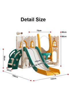 JSAITOYS Indoor Play House Baby Playroom Playground Equipment Plastic Swing And Slides For Children Sliding Toys  - Image 2