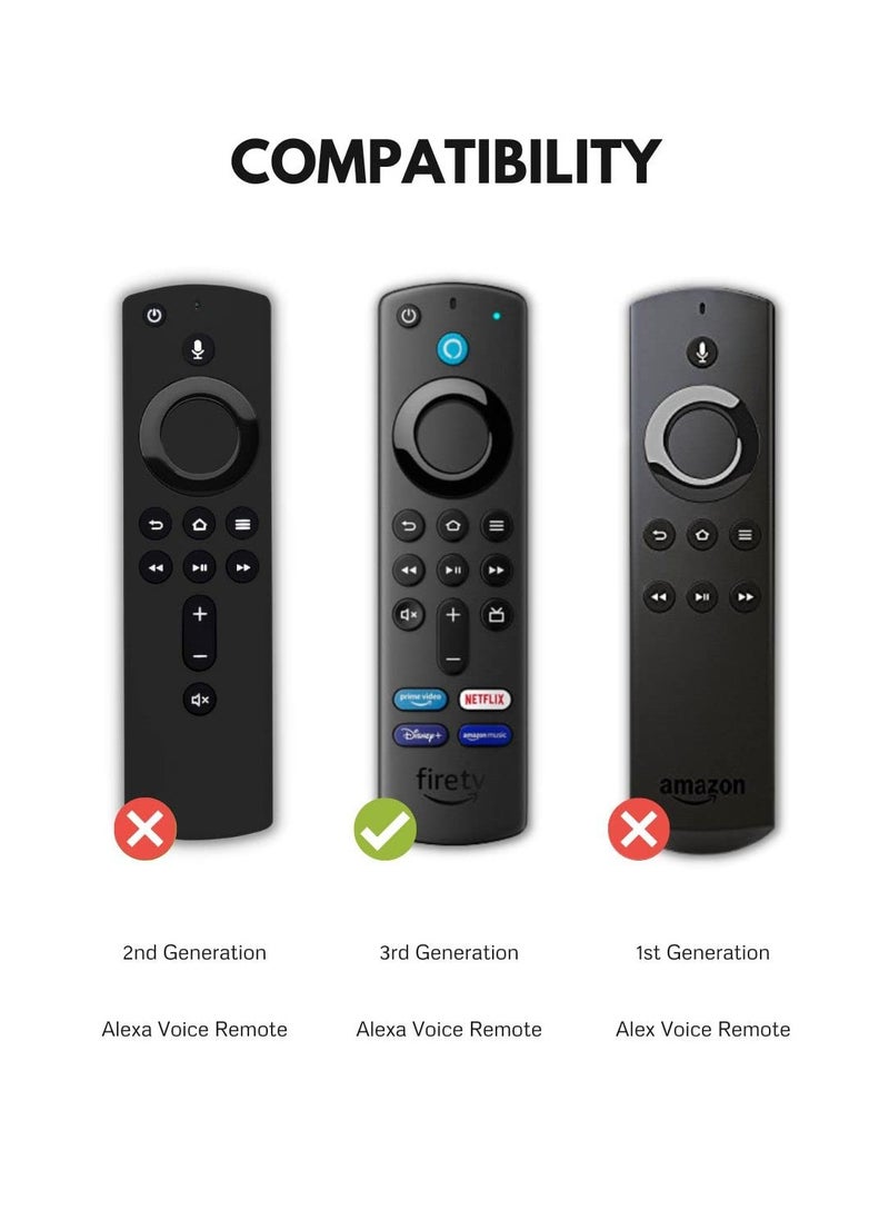 Beauenty Case For Alexa Voice Remote (3rd Gen) Silicone Cover Case For 2021 Remote Control With Anti-Loss Strap Light Weight Shock Proof  - Image 2