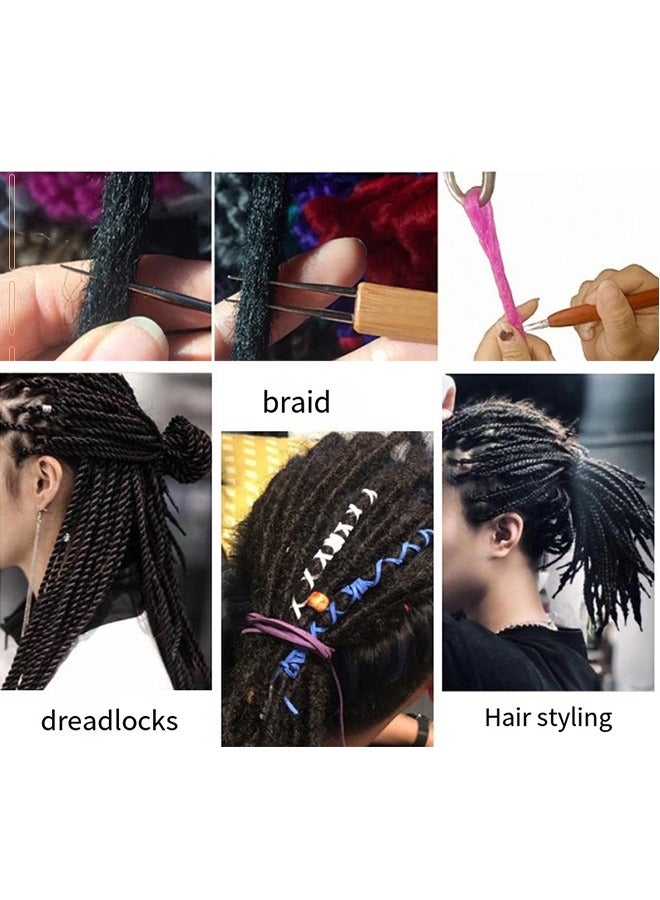 6 قطع Dreadlocks أداة خطاف الكروشيه ، إبر الكروشيه تشمل 3 قطع ضفائر الكروشيه 1 هوك 2 خطافات 3 خطافات للشعر الفزع جديلة النسيج الحرفية 2 قطعة أداة قفل الشعر - Image 3
