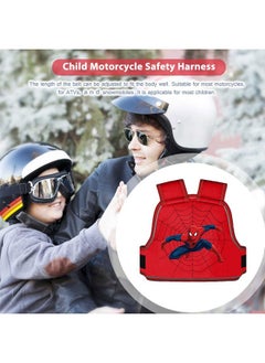 Snowie Soft SNOWIE SOFT® Spider Man Kids Safety Belt for Two Wheeler with Reflective Strips, Portable Car Seat Safety Belt for Kids Bike Scooty, Kids Belt for Bike Ride Harness, Adjustable Safety Harness for Boys  - Image 3
