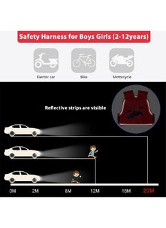 Snowie Soft SNOWIE SOFT® Spider Man Kids Safety Belt for Two Wheeler with Reflective Strips, Portable Car Seat Safety Belt for Kids Bike Scooty, Kids Belt for Bike Ride Harness, Adjustable Safety Harness for Boys  - Image 4