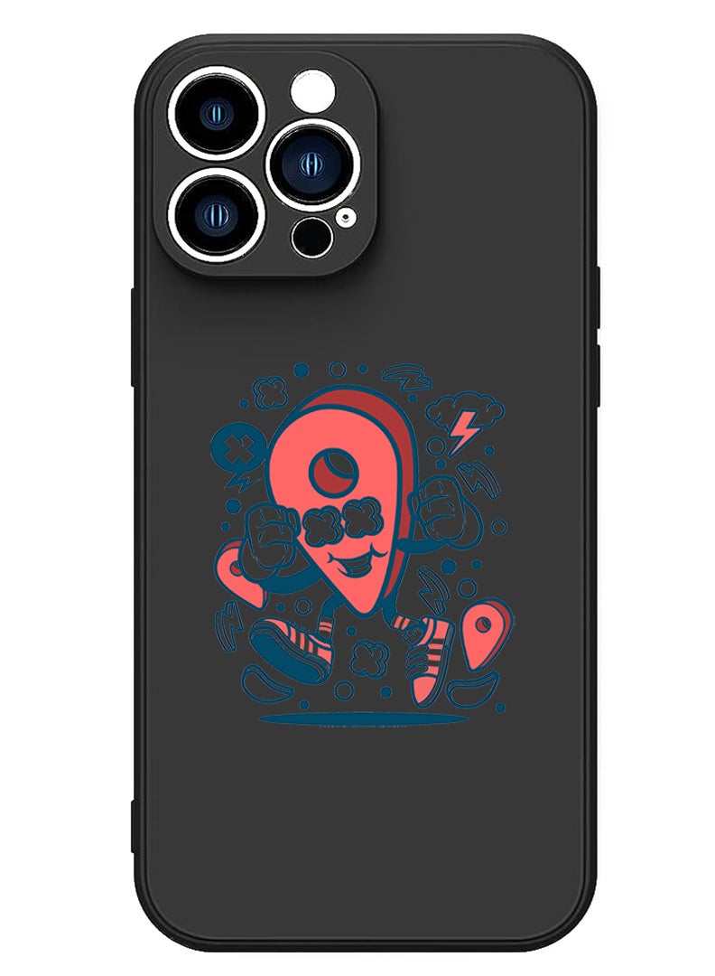 Theodor Protective Slim Fit Case Liquid Silicone Cover with Full Body Protection Anti-Scratch Shockproof Case For iPhone 13 Pro Black  - Looney Tunes - Image 1