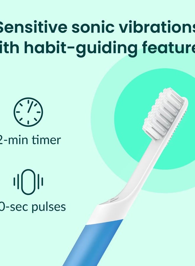 quip Electric Toothbrush - Blue Color - Electric Brush and Travel Cover Mount - Frustration Free Packaging - Image 2