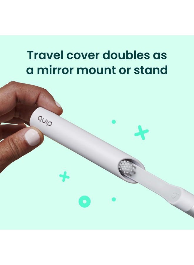 quip Electric Toothbrush - Blue Color - Electric Brush and Travel Cover Mount - Frustration Free Packaging - Image 5