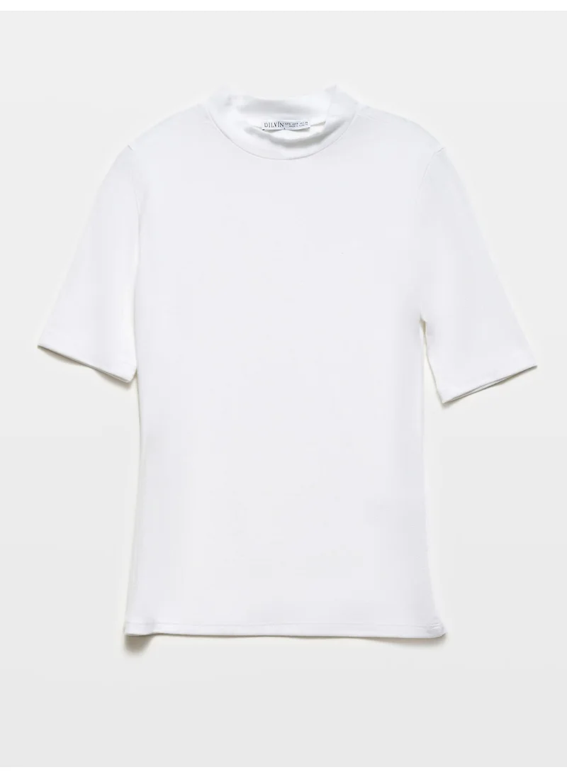 ديلفين 30481 High Collar T-Shirt-O.white