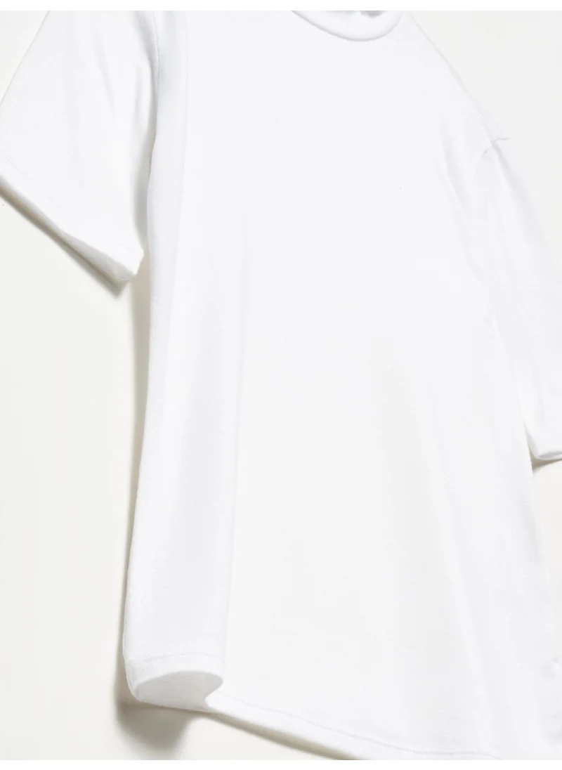 ديلفين 30481 High Collar T-Shirt-O.white