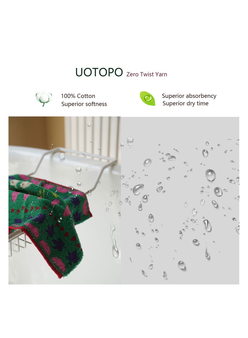 UOTOPO 100% Cotton Bath Towel Set（1 Bath Towel And 1 Hand Towel）Zero Twist,Colourful Soft & Absorbent Bathroom Towels for Gym, Beach, Spa, Hotel, Travel  - Image 2