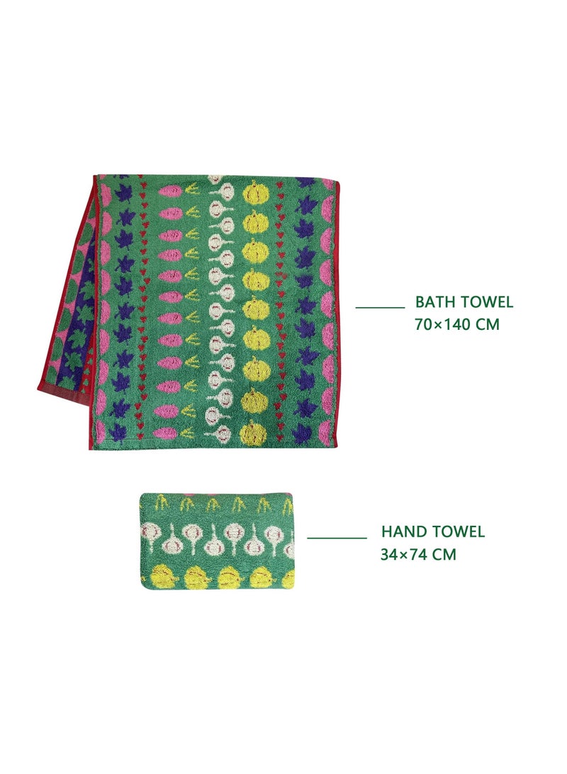 UOTOPO 100% Cotton Bath Towel Set（1 Bath Towel And 1 Hand Towel）Zero Twist,Colourful Soft & Absorbent Bathroom Towels for Gym, Beach, Spa, Hotel, Travel  - Image 5