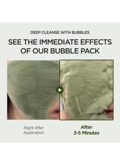 P.CALM P.CALM Holy Basil Bubble Deep Mask 90g | Korean Pore Clearing Wash Off Mask | Blackhead & Sebum Care for Sensitive Skin  - Image 2