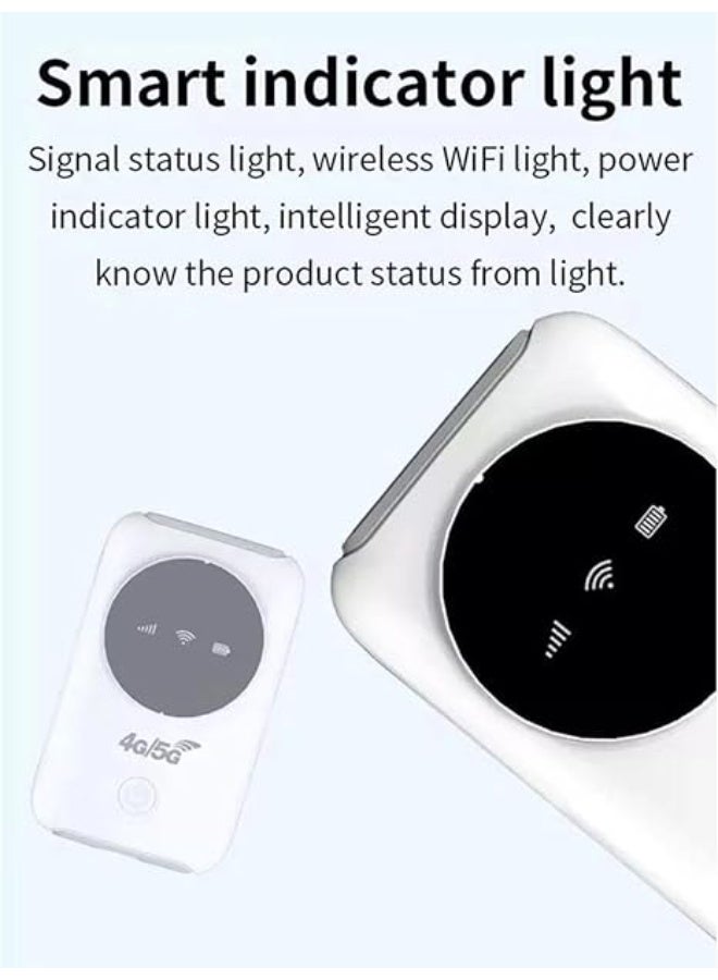 Mobile Router, 4G LTE 5G Hotspot 300Mbps Modem, Up to 10 Devices, SIM Slot, 3200 MAh Battery, Travel Portable Devices, Business Trip, Outdoor（R603-E） - Image 4