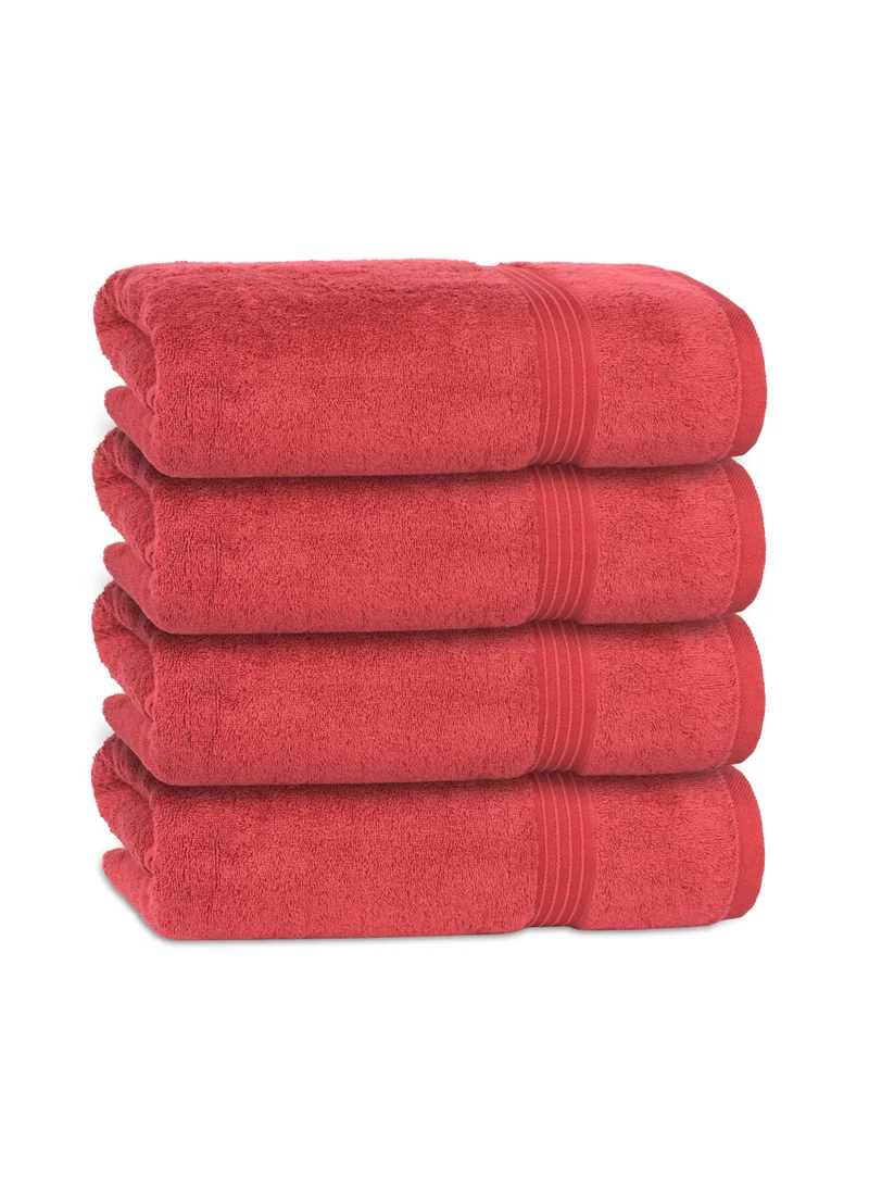 Bliss Casa Bliss Casa 4-Piece 100% Combed Cotton Bath Towels - 550 GSM Quick Dry Highly Absorbent Bathroom Towels - Thick Soft Hotel Quality Bath Towel Set for Bath And Spa 27x54 Inch