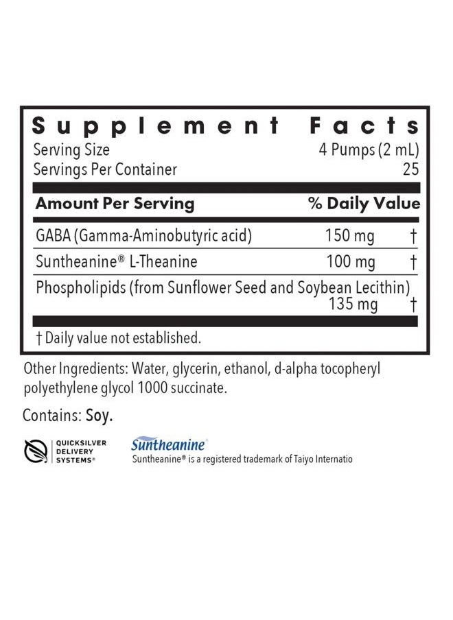 Allergy Research Group - Liposomal Zen - L-Theanine Liquid Supplement, GABA Calming Support, Sleep Liposomal, Day or Night, Sunflower Phospholipids, Fast-Acting Zen Formula - 1.7 Fl Oz - Image 1