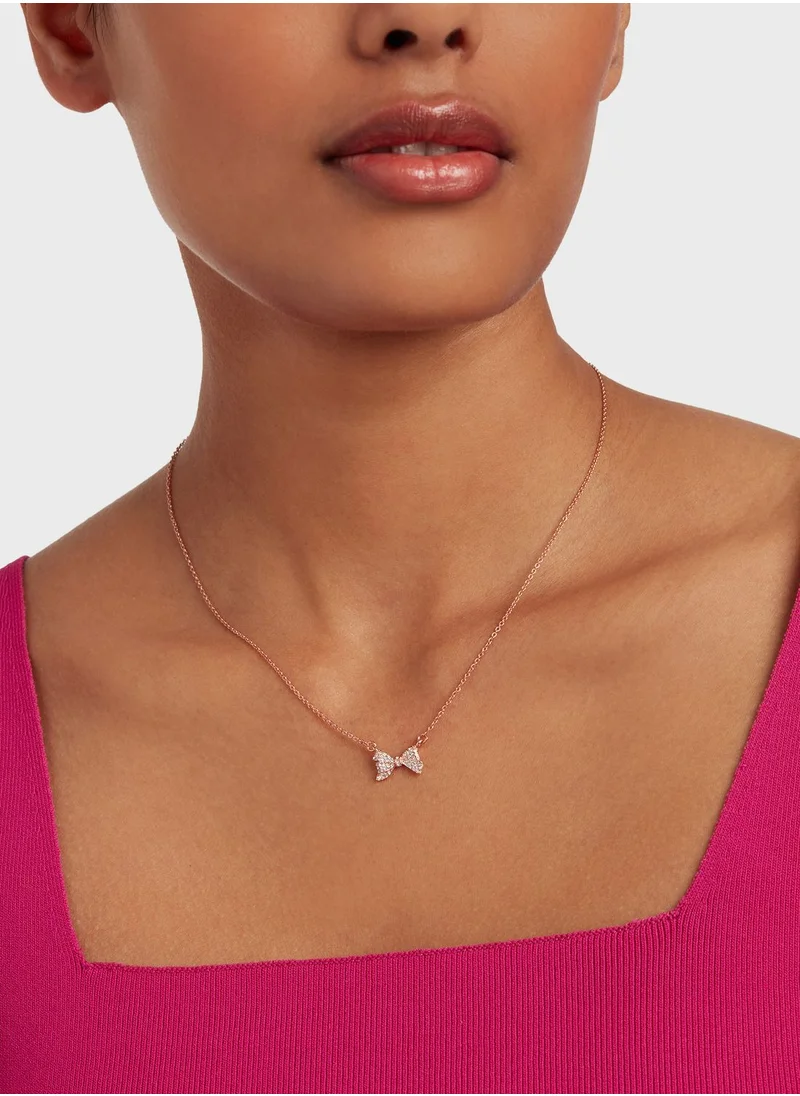 Ted Baker Barsie Crystal Bow Pendant Necklace