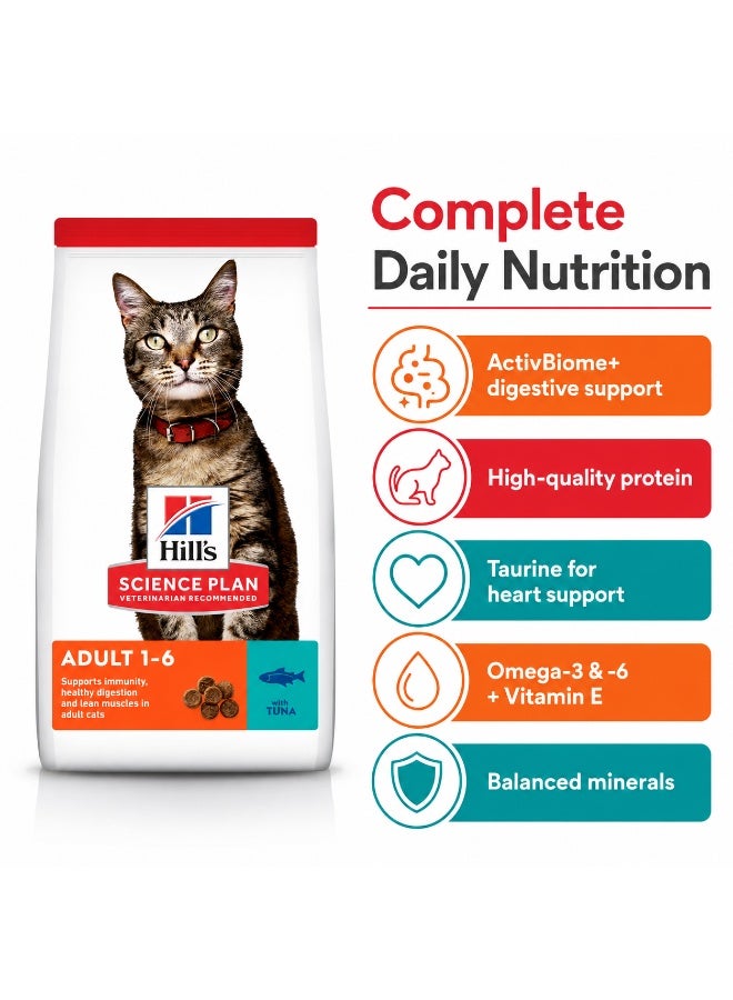 Hills Hill’s Science Plan Adult Cat Food Dry 1.5kg – Tuna Formula with ActivBiome+ for Lean Muscles, Energy & Healthy Skin - Image 3