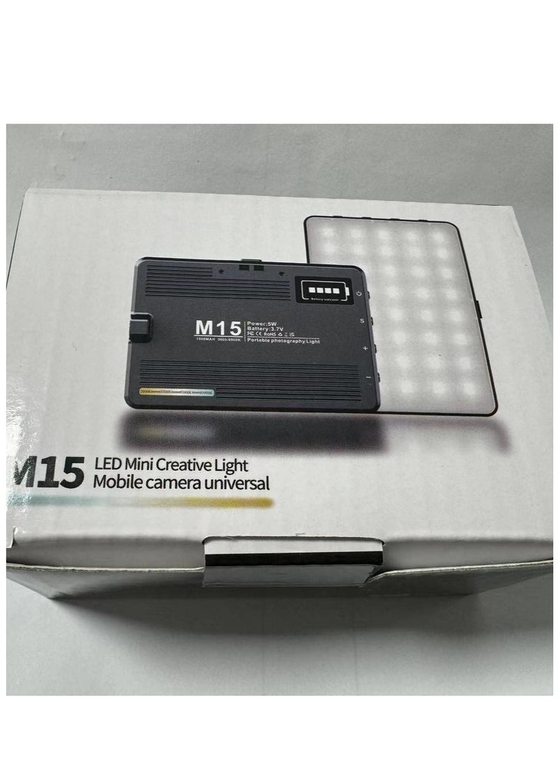 M15 Fill LED Light Portable Rechargeable LED Camera Selfie Ring Light Flash Mobile Cell Phone Selfie - Image 2