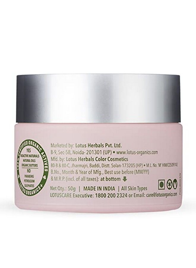 Lotus Organics+ Precious Brightening Night Cream ; For Dark Spots Blemishes & Pigmentation ; Night Moisturiser ; 50G  - Image 4