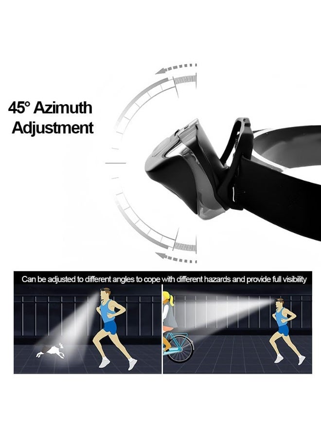 Headlamp for Men Women, Adjustable Head Lamps with 7 Light Modes and Pivotable Head, Waterproof Lightweight White & Red LED Light for Outdoor Fishing Camping Running Cycling, Battery Powered, Black - Image 3