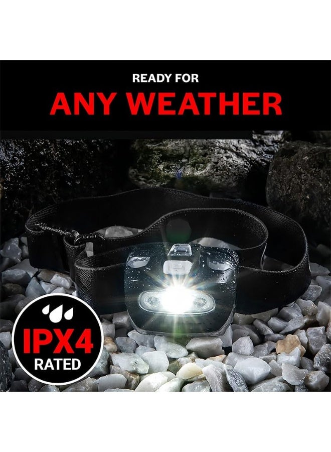 Headlamp for Men Women, Adjustable Head Lamps with 7 Light Modes and Pivotable Head, Waterproof Lightweight White & Red LED Light for Outdoor Fishing Camping Running Cycling, Battery Powered, Black - Image 5