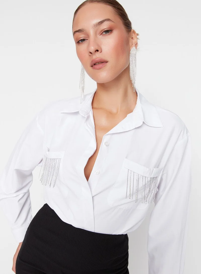 trendyol Embellished Detail Shirt