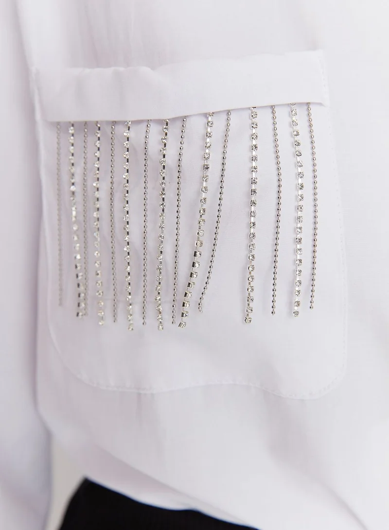 trendyol Embellished Detail Shirt