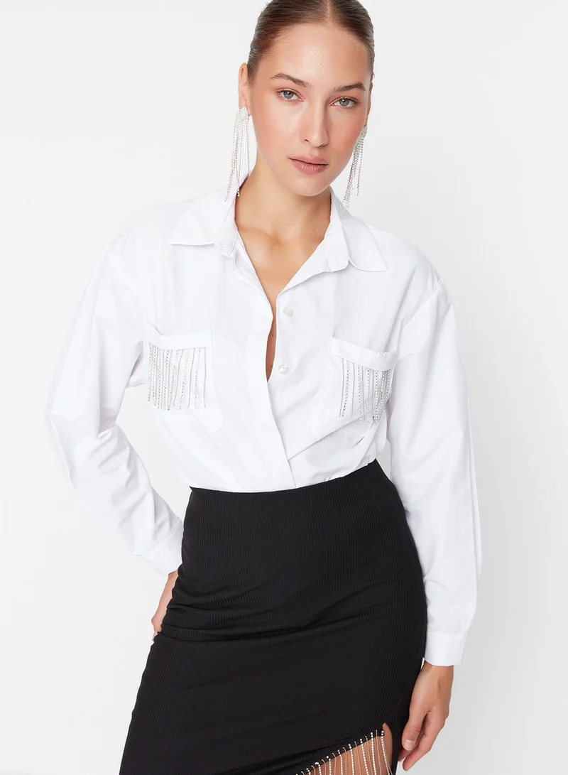 trendyol Embellished Detail Shirt