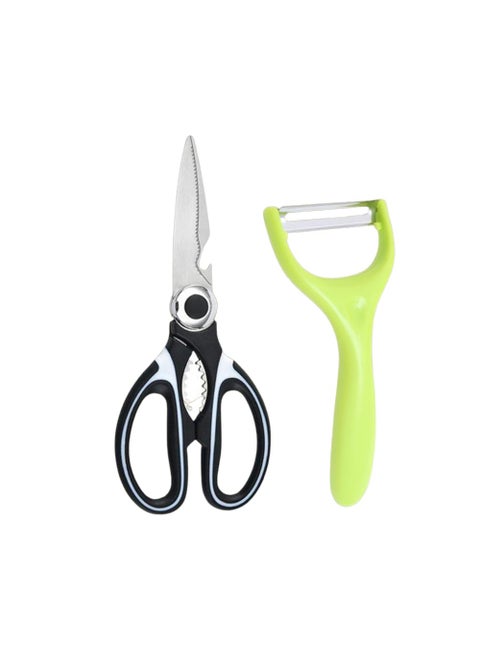 SHALVI Set of Multifunctional Kitchen ScissorScissorPeelerScissor for Kitchen Peeler for VegetablesPeelerVegetable Peeler