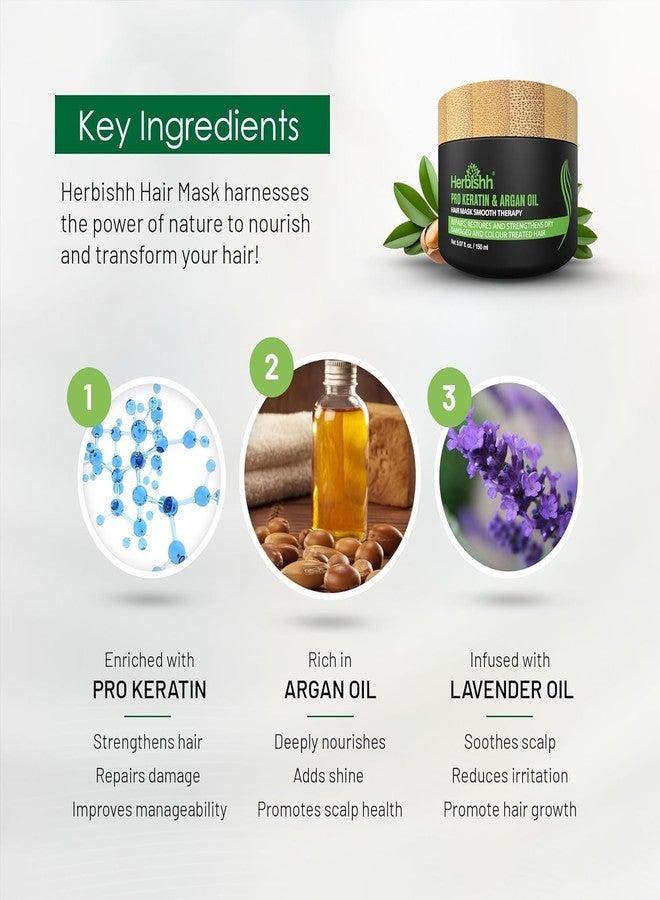 هيربيش شامبو هيربيش لتلوين الشعر الرمادي - شامبو وبلسم صبغة الشعر + زيت الزنجبيل 30 مل، زيت مرطب للشعر + قناع الشعر بزيت الأرغان مع البرو كيراتين للشعر الجاف والتالف 150 مل (بني داكن) - Image 5