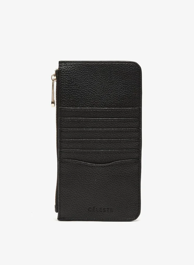 Celeste Textured Cardholder with Zip Closure