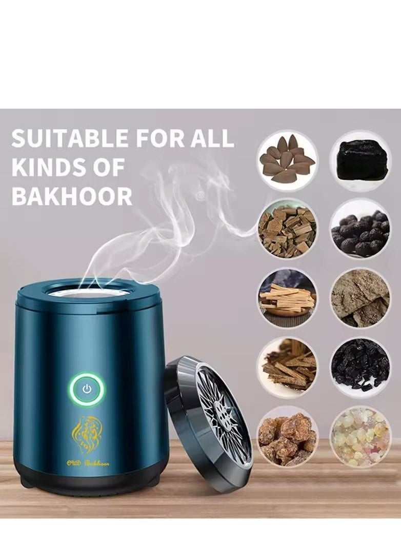 Oud Bakhoan - Car USB Mini Type-C Power Rechargeable Incense Burner Decorations Blue 9.8x7.4x6.7 cm - Image 1