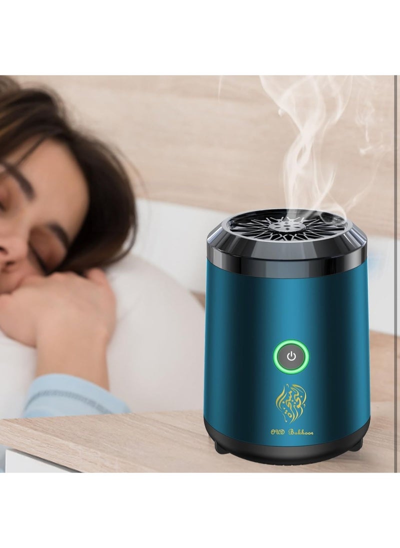 Oud Bakhoan - Car USB Mini Type-C Power Rechargeable Incense Burner Decorations Blue 9.8x7.4x6.7 cm - Image 1