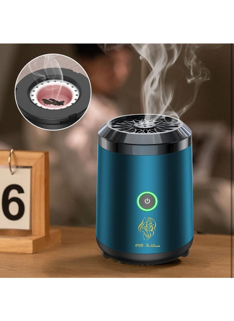 Oud Bakhoan - Car USB Mini Type-C Power Rechargeable Incense Burner Decorations Blue 9.8x7.4x6.7 cm - Image 1