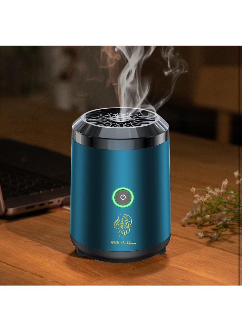 Oud Bakhoan - Car USB Mini Type-C Power Rechargeable Incense Burner Decorations Blue 9.8x7.4x6.7 cm - Image 1