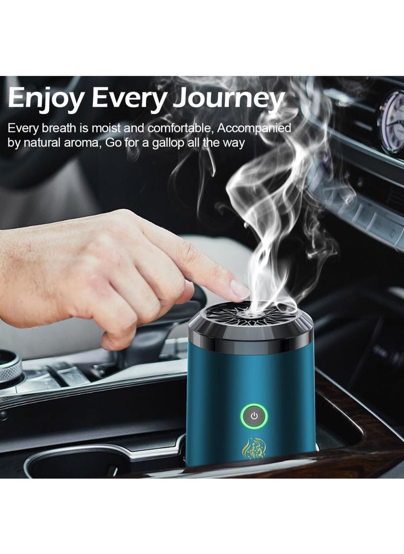 Oud Bakhoan - Car USB Mini Type-C Power Rechargeable Incense Burner Decorations Blue 9.8x7.4x6.7 cm - Image 1