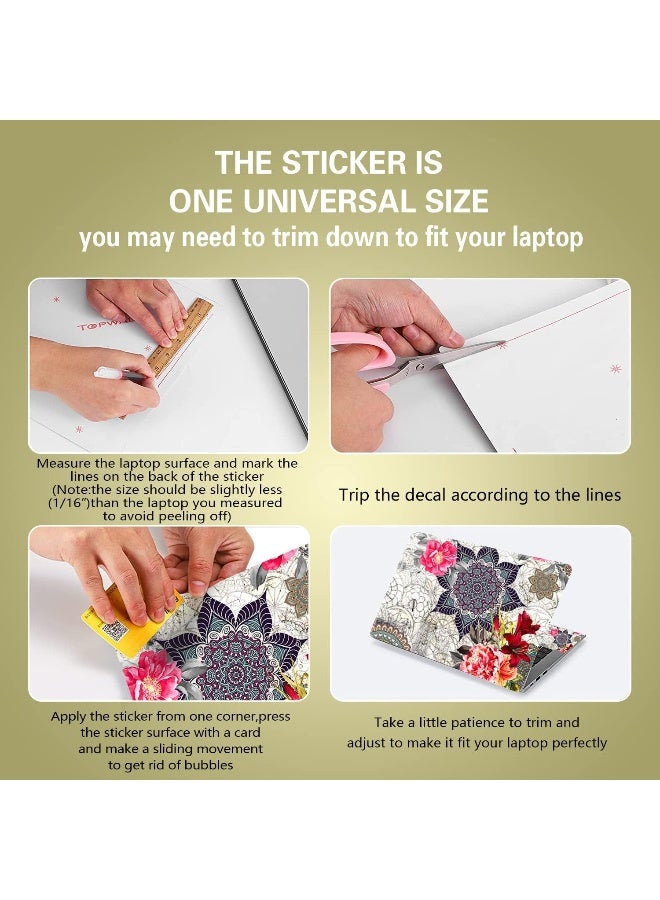 icolor Laptop Skin Sticker Decal,12" 13" 13.3" 14" 15" 15.4" 15.6 inch Personalized Universal Notebook Vinyl Cover Art Protector Decal - Image 4