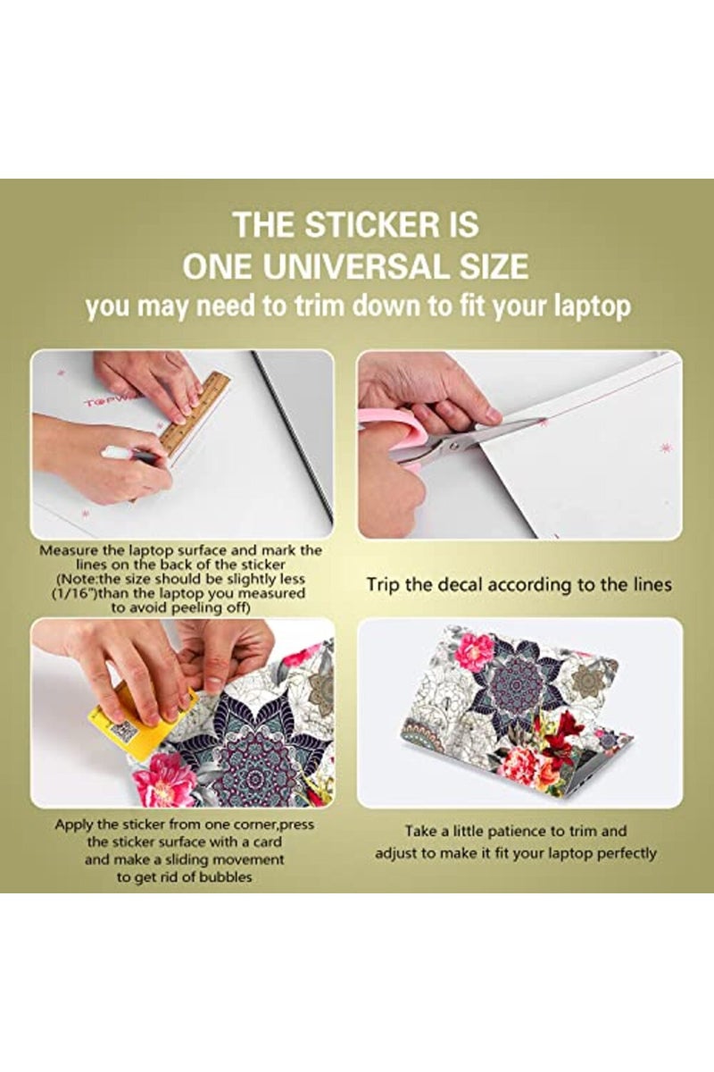 icolor Laptop Skin Sticker Decal,12" 13" 13.3" 14" 15" 15.4" 15.6 inch Personalized Universal Notebook Vinyl Cover Art Protector Decal - Image 4