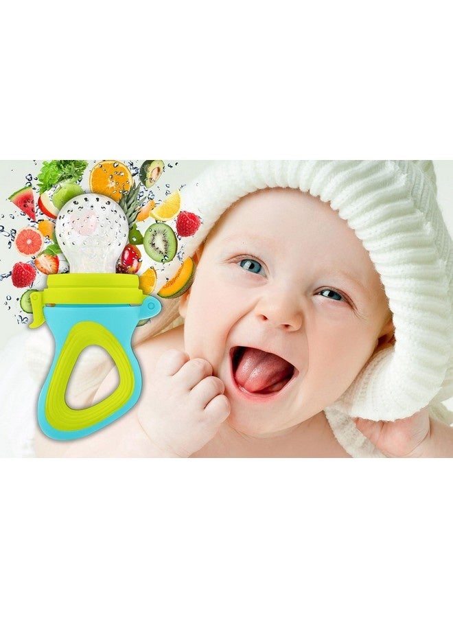بيوينتي وحدة تغذية طعام الأطفال، طعام طازج - عبوة من قطعتين من لهاية تغذية الفاكهة، 6 لهايات سيليكون بأحجام مختلفة عبوة واحدة من ملعقة توزيع طعام الأطفال مجموعة تغذية الأطفال - Image 4