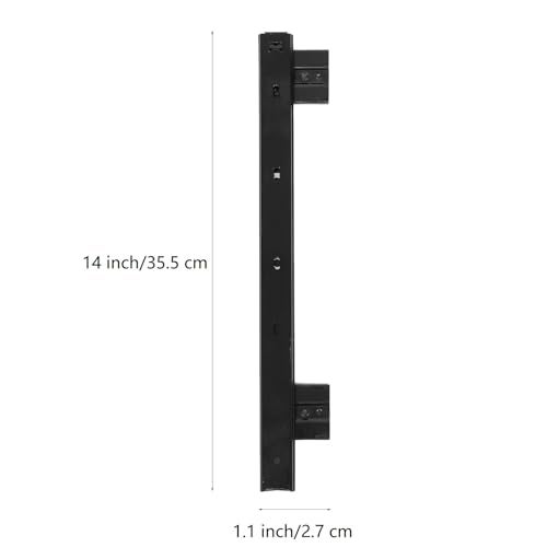 Veemoon Under Desk Keyboard Sliding Rails, 14-23 Inch Ball Bearing Slides Hardware Kit Pull Out Computer Keyboard Tray Slides Adjustable Hanging Rail Bracket Telescopic Drawer Runners (27MM Width) - Image 2