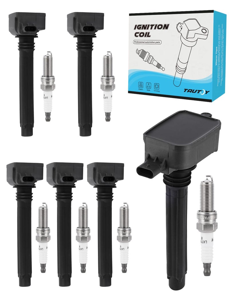 TAUTOY UF807 Ignition Coil 93175 Spark Plug For Chrysler Pacifica Voyager 20172021For Dodge Durango 20162020For Jeep Grand Cherokee Wrangler 20162020For Ram 1500 20192020 Engine 36L6 Pcs