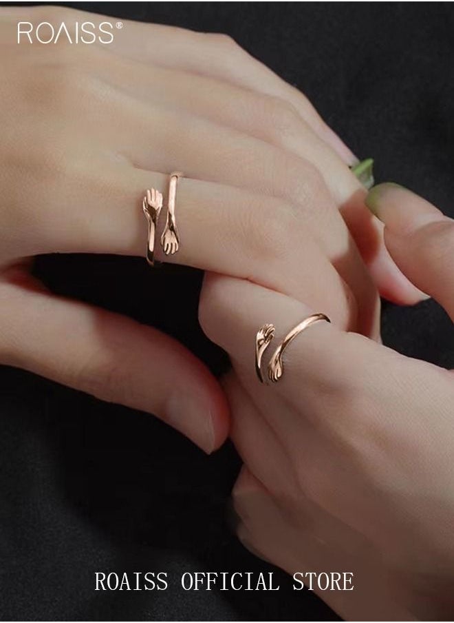 roaiss Finger Ring Hug Shape Adjustable Size for Men  - Image 4