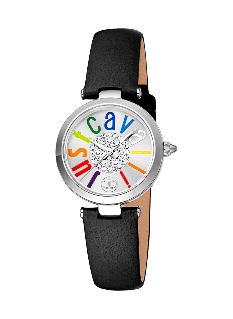 Just Cavalli Women's Round Shape Leather Wrist Watch JC1L280L0015 - 28 Mm  - Image 1