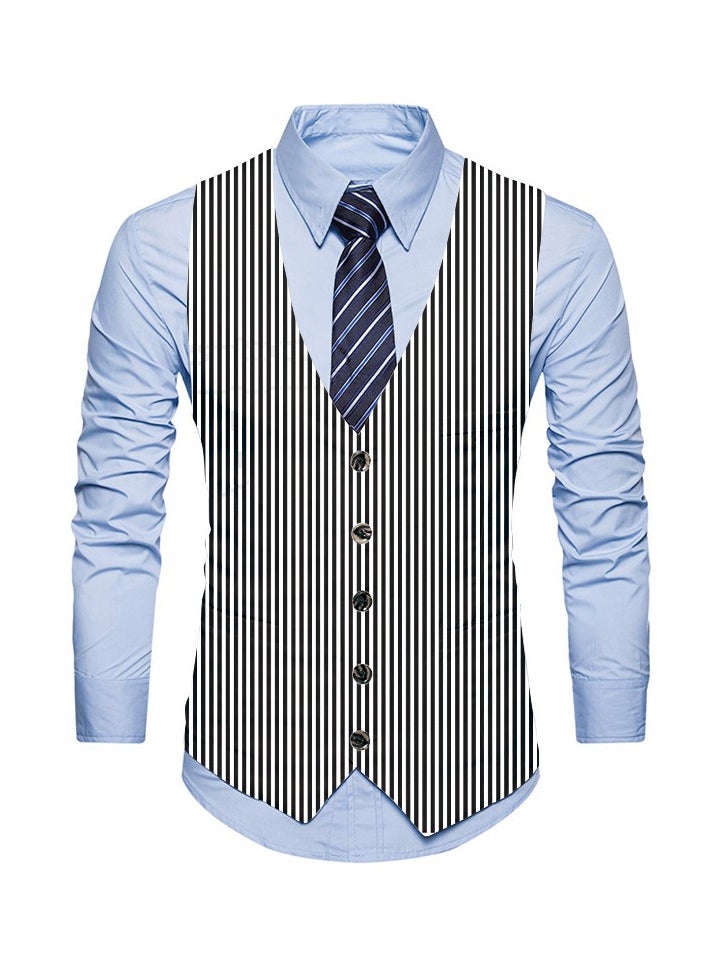 KUYING New Fashionable Personalized Printed Men's Suit Vest  - Image 1