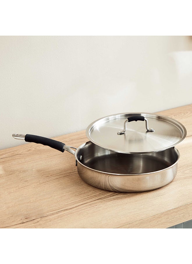 Home Box Glisten Triply Deep Fry Pan with Steel Lid 51 x 9 x 28 cm  - Image 2