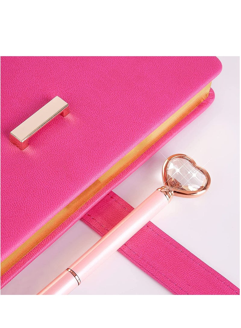 Generic Heart-Shaped Lock Diary with Key, Leather Journal Diary with Lock for Girls, B6 Cute Locking Journals for Kids, Made of Animal-Friendly Leather, 5.3 x 7 Inch  - Image 3