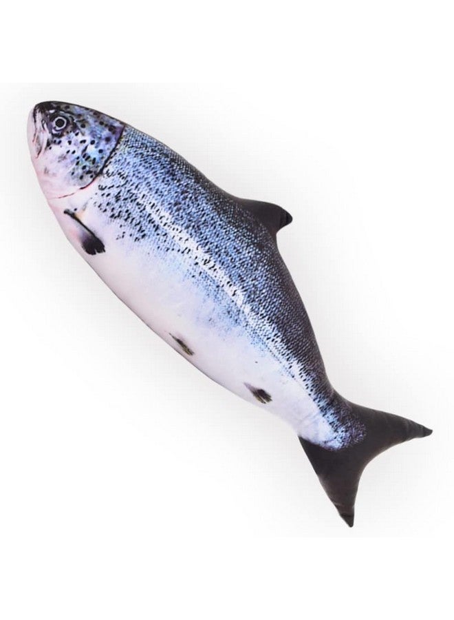 JULAN 31 Inch Giant Simulation Fish Stuffed Animal,Soft Salmon Cushion Pillow 3D Simulation Fish Plush Pillows,Chubby Stuffed Salmon Toy Throw Pillow For Kid'S Room Décor Pillow, Kids Gift (31Inch/ 80Cm) - Image 1