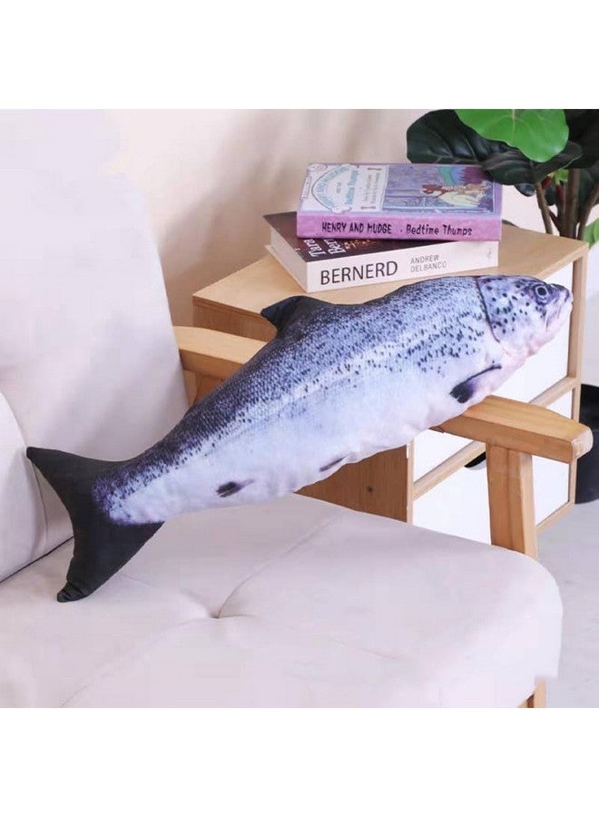 JULAN 31 Inch Giant Simulation Fish Stuffed Animal,Soft Salmon Cushion Pillow 3D Simulation Fish Plush Pillows,Chubby Stuffed Salmon Toy Throw Pillow For Kid'S Room Décor Pillow, Kids Gift (31Inch/ 80Cm) - Image 3